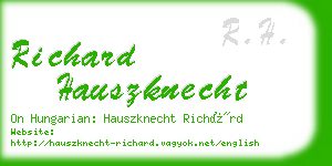 richard hauszknecht business card